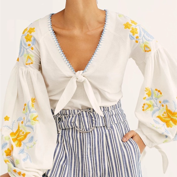 Free People Tops - FREE PEOPLE Women's Embroidered Top